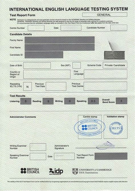 british council ielts result|ielts test report form.